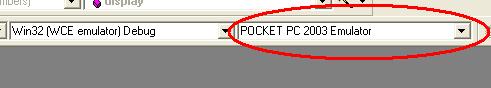 Select Pocket PC 2003 Emulator
